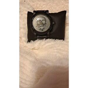 Men Skull Watch Black